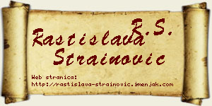 Rastislava Strainović vizit kartica